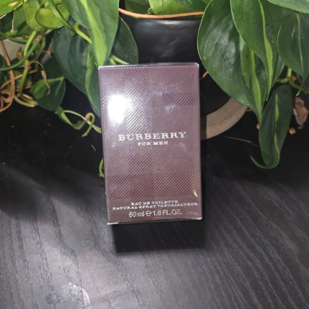 Burberry For Men Dark Brown Box with Subtle Plaid